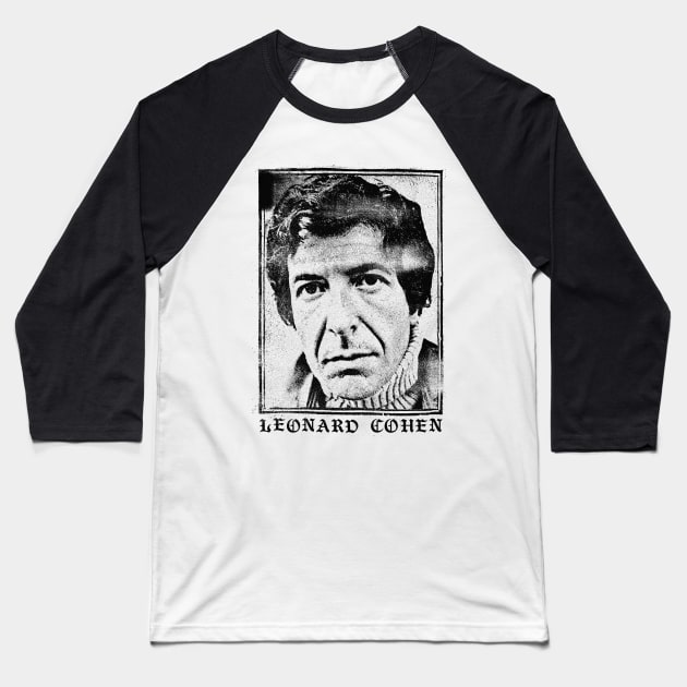 Leonard Cohen // Retro Faded Style Design Baseball T-Shirt by DankFutura